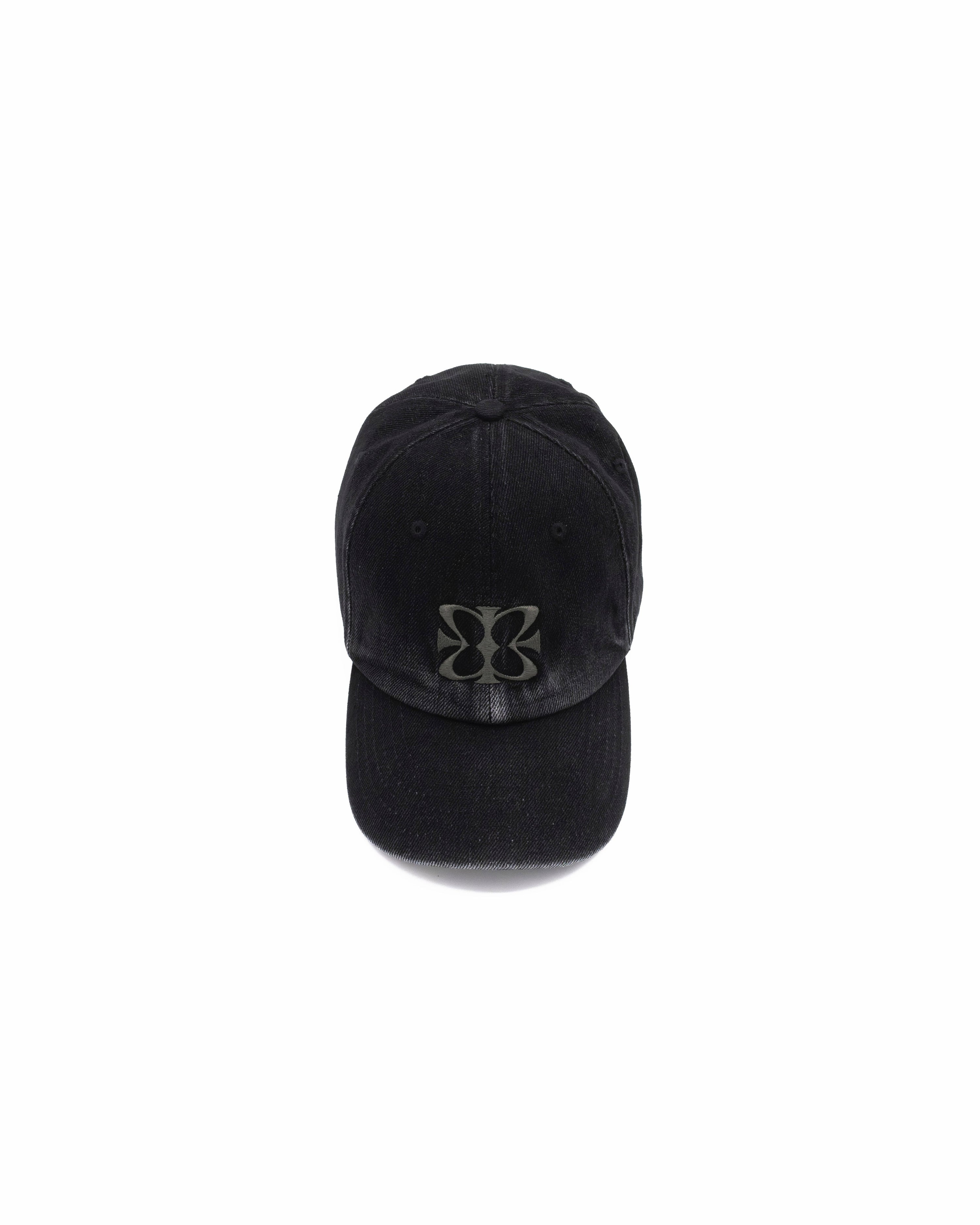 Monogram Cap - Vintage Wash Black Denim